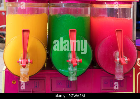 Making icy granita juice device, in many colors. Stock Photo