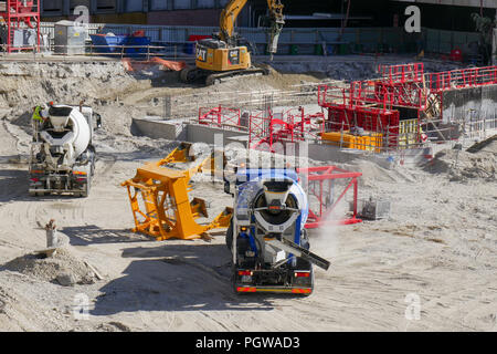 Global project of urban re-development: building site, Part-Dieu district, Lyon, France Stock Photo