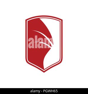 Dragon Wing Shield Sigil Vector Symbol Graphic Logo Design Template Stock Vector