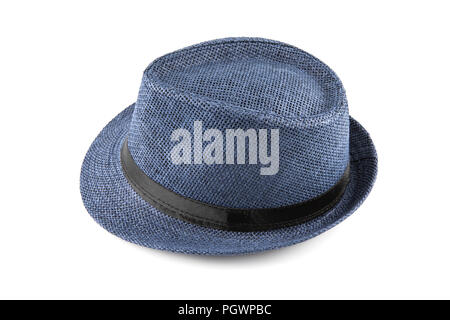 Hat with stripes isolated on white Stock Photo