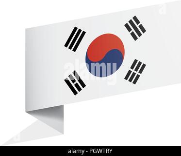 Realistic waving flag of South Korea Stock Vector Image & Art - Alamy