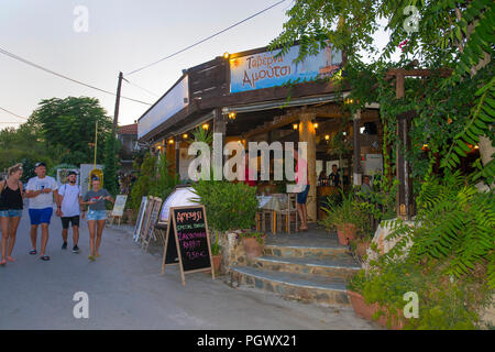Sea front Taverna, Agios Sostis, Zakynthos, Greece Stock Photo