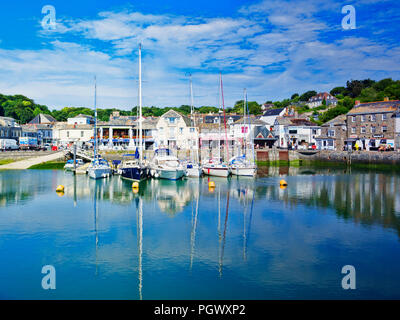 26 June 2018: Padstow, Cornwall, UK - The harbour and waterfront during the summer heatwave. Stock Photo