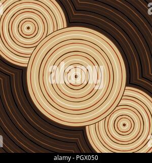 Riverbank abstract Aboriginal dot painting in vector format Stock Vector