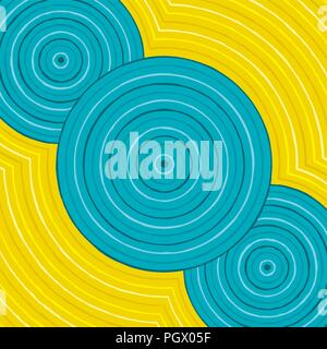 Riverbank abstract Aboriginal dot painting in vector format Stock Vector