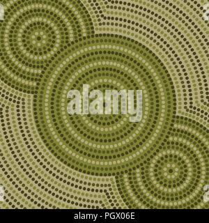 Riverbank abstract Aboriginal dot painting in vector format Stock Vector