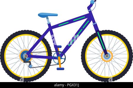 Vector illustration of a sport mountain bike Stock Vector