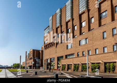 TOYAMA, JAPAN - MAY 26, 2018: Fuganungakansui Park in Toyama, Japan. Toyama is the capital city of Toyama Prefecture Stock Photo