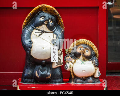 Shigaraki pottery Japanese Tanuki Cute Raccoon Dog Black Ninja