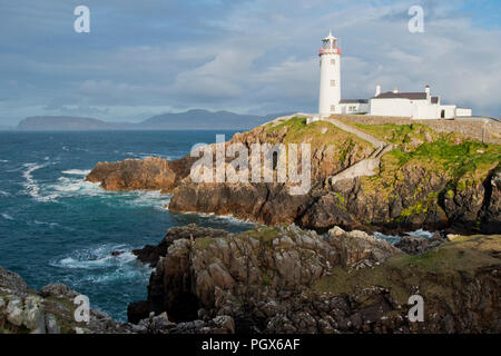 Lighthouse Fannad Head, County Donegal, Ireland Stock Photo