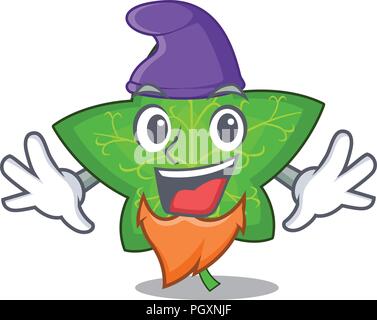 Elf ivy leaf isolated on character cartoon vector illustration Stock Vector