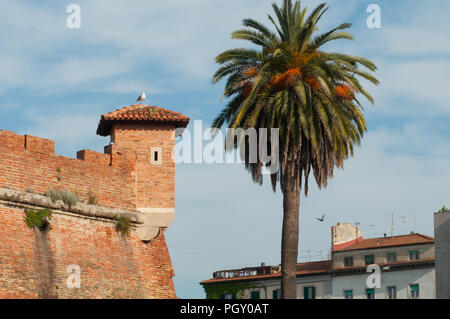 Fortezza nuova. Renaissance fortress surrounded by canals in the city center Stock Photo