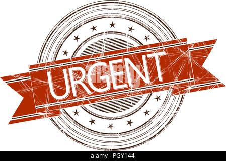 Urgent grunge rubber stamp on white Stock Vector
