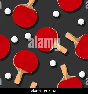 Ping Pong seamless pattern, vector illustration Stock Vector
