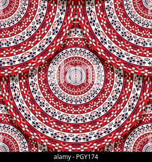 Vector seamless geometric pattern design with Romanian folk motif Stock Vector