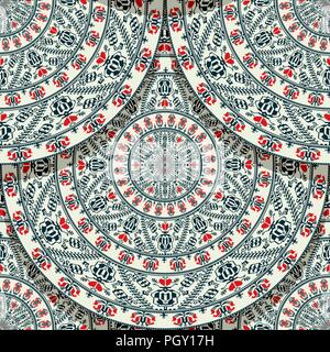 Vector seamless geometric pattern design with Romanian folk motif Stock Vector