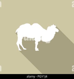 Camel icon, flat style design Stock Vector