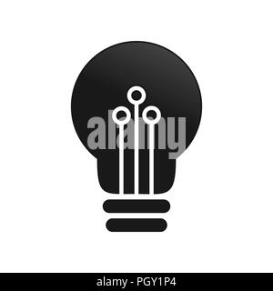 Light Bulb Electronic Ideas Vector Symbol Graphic Logo Design Template Stock Vector