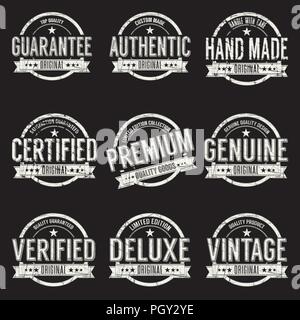 Promotional rubber stamp set Stock Vector