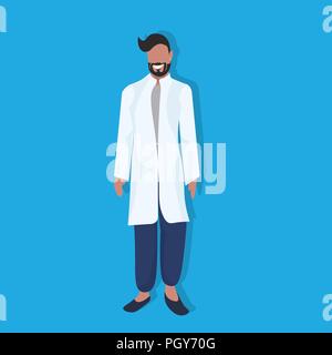indian man standing in national traditional clothes male cartoon character full length flat Stock Vector
