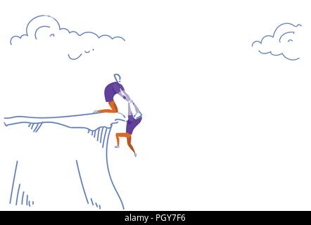 someone falling off a cliff drawing