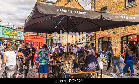 London. August 2018. A view of Camden Market in Camden in london Stock Photo