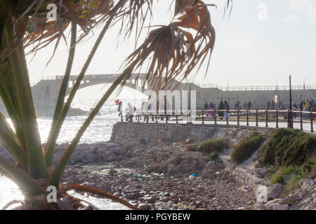 Lighthouse of Alexandria and thr Montaza Palace Stock Photo