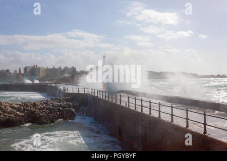 Lighthouse of Alexandria and thr Montaza Palace Stock Photo