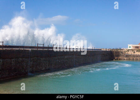 Lighthouse of Alexandria and thr Montaza Palace Stock Photo