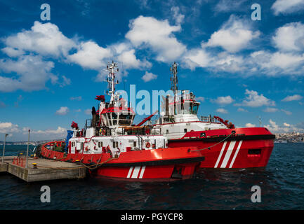 fire extinguishing vessels Stock Photo