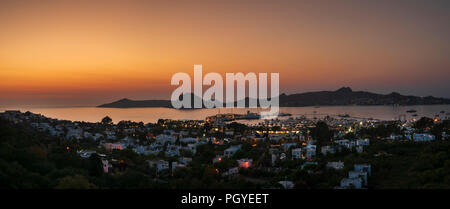 Sunset in Yalikavak Bay - Bodrum - Turkey Stock Photo