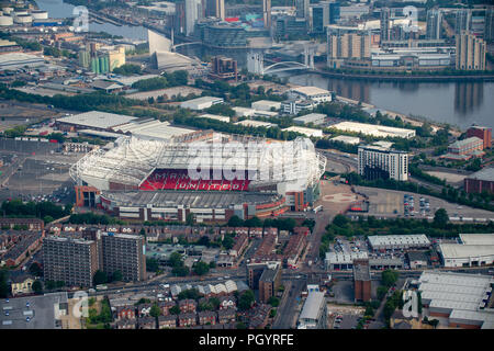 Aerial photo Manchester United Old Trafford Stadium Stock Photo