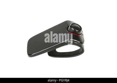 Hands-free car kit isolated on white background, with clipping path. Stock Photo