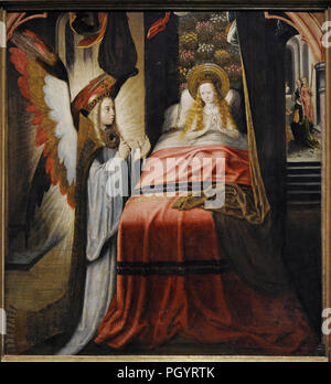 Master of the Legend of Saint Ursula and workshop (active in Cologne, ca.1480/1490-ca.1510/1515). Appearance of the angel, ca.1492-1496. Wallraf-Richart Museum. Cologne. Germany. Stock Photo