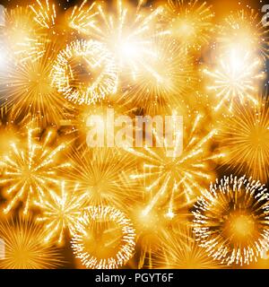 Salute on dark background. Vector Illustration Stock Vector