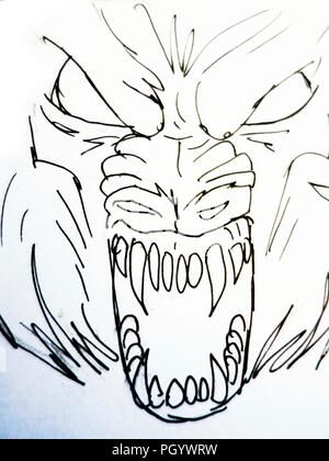 monster drawing Stock Photo - Alamy