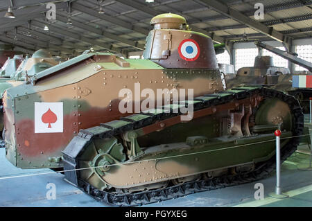 MOSCOW REGION, RUSSIA - JULY 30, 2006: Renault FT-17 French light tank in the Tank Museum, Kubinka near Moscow Stock Photo