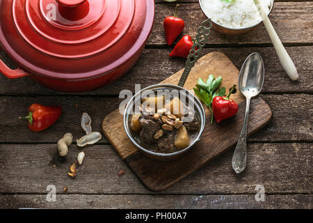 Massaman curry, thai famous muslim curry Stock Photo