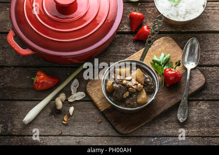 Massaman curry, thai famous muslim curry Stock Photo