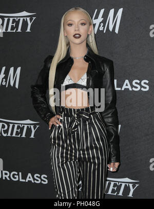 August 28, 2018 - U.S. - 28 August 2018 - West Hollywood, California - Jordyn Jones. Variety's Annual Power Of Young Hollywood held at Sunset Tower Hotel. Photo Credit: PMA/AdMedia (Credit Image: © Pma/AdMedia via ZUMA Wire) Stock Photo