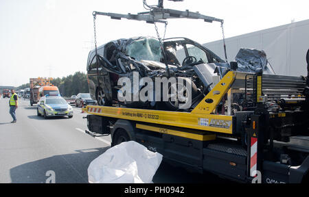 Germany, Hanover. 29th Aug, 2018. A patrol car of the motorway police ...