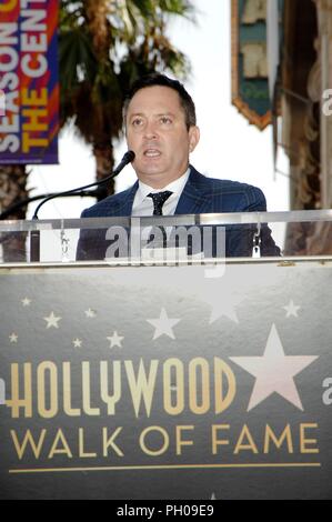 Thomas Lennon at the induction ceremony for Star on the Hollywood Walk of Fame for Weird Al Yankovic, Hollywood Boulevard, Los Angeles, CA August 27, 2018. Photo By: Michael Germana/Everett Collection Stock Photo