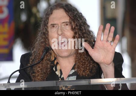 Weird Al Yankovic at the induction ceremony for Star on the Hollywood Walk of Fame for Weird Al Yankovic, Hollywood Boulevard, Los Angeles, CA August 27, 2018. Photo By: Michael Germana/Everett Collection Stock Photo