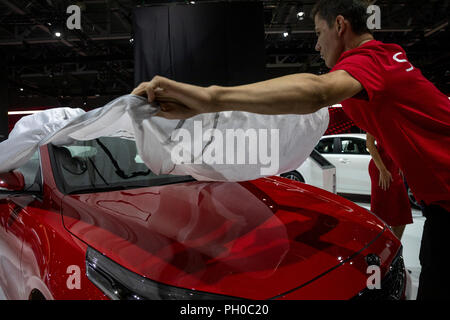 Moscow, Russia. 29th August 2018. 2018 Moscow International Motor Show Credit: Nikolay Vinokurov/Alamy Live News Stock Photo