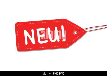 new simple red label vector illustration EPS10 Stock Vector