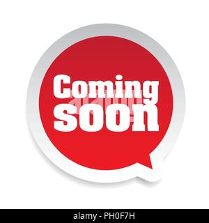 Coming Soon label sign Stock Vector