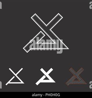 A and Y initial letters creative logo template Stock Vector