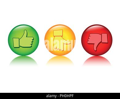 Like and dislike hand buttons vector illustration EPS10 Stock Vector