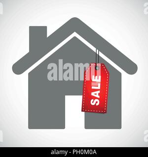home for sale red label vector illustration EPS10 Stock Vector