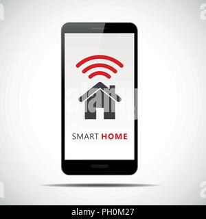 Smart home control concept smartphone vector illustration EPS10 Stock Vector